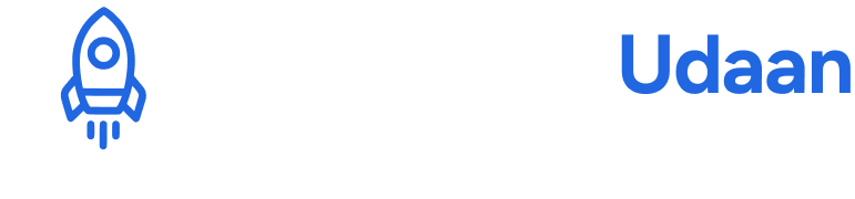 UX Digital Udaan Logo white